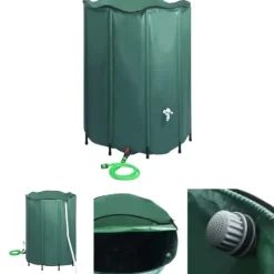 Discount The Living Store sammenklappelig regnvandsbeholder med hane 1250 l - Vandingsartikler Regntønder