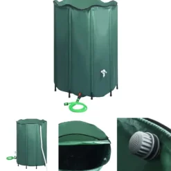 The Living Store sammenklappelig regnvandsbeholder med hane 1350 l - Vandingsartikler Regntønder