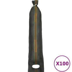 Discount The Living Store sandsække 100 stk. 103x25 cm HDPE mørkegrøn - Opbevaring til industri Jord & Sand