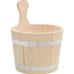 Sauna^The Living Store saunaspand med øse massivt fyrretræ - Saunatilbehør