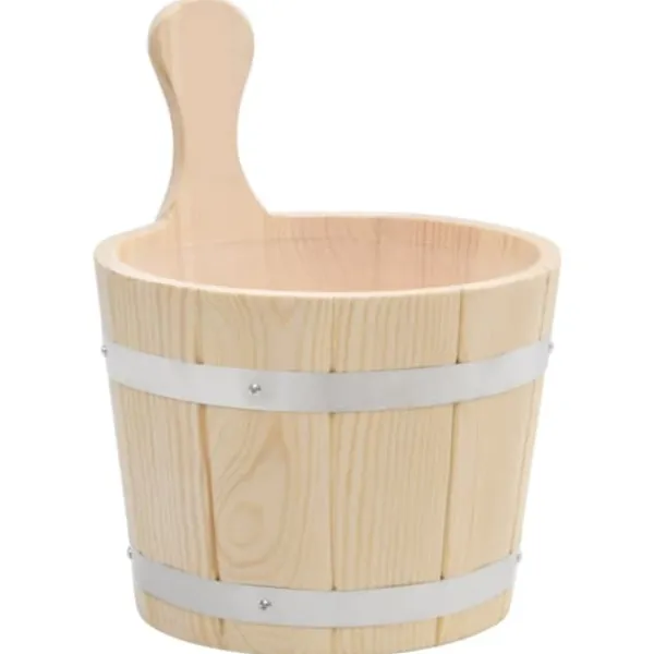 Sauna^The Living Store saunaspand med øse massivt fyrretræ - Saunatilbehør