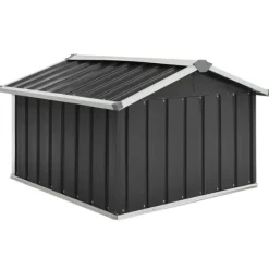 New The Living Store skur til robotplæneklipper 92x97x63 cm galvaniseret stål grå - Skure & Redskabsskure Skure, Garager & Carports