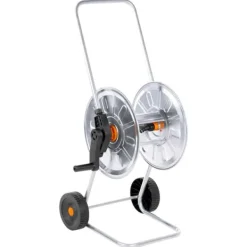 Hot The Living Store slangetromle til 50 m 1/2" eller 35 m 3/4" slange stål - Opbevaring af haveslanger Vanding