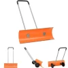 Snerydning^The Living Store sneskovl med udvideligt håndtag 96 cm stålblad orange - Sneskovle
