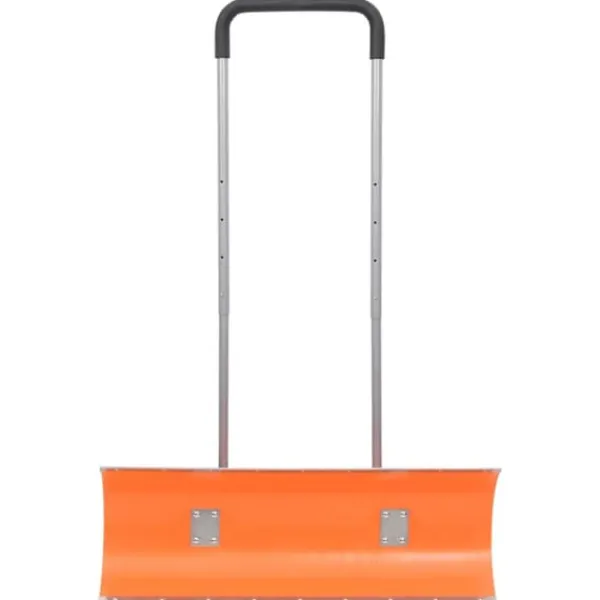 Snerydning^The Living Store sneskovl med udvideligt håndtag 96 cm stålblad orange - Sneskovle