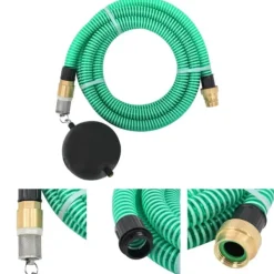 Vanding^The Living Store sugeslange med messingkoblinger 1,1" 5 m PVC grøn - Haveslanger