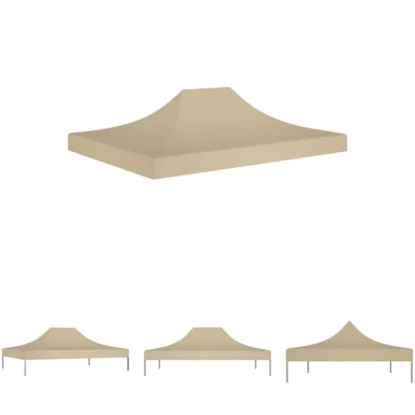 Telte & Lysthuse^The Living Store tag til festtelt 4x3 m 270 g/m² beige - Festtelte & havepavilloner – tage