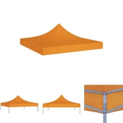 Discount The Living Store tag til festtelt 3x3 m 270 g/m² orange - Festtelte & havepavilloner – tage Telte & Lysthuse