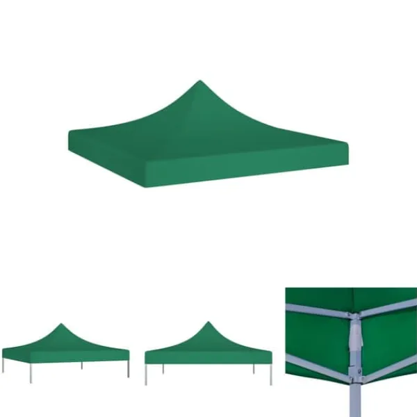 The Living Store tag til festtelt 3x3 m 270 g/m² grøn - Festtelte & havepavilloner – tage Telte & Lysthuse