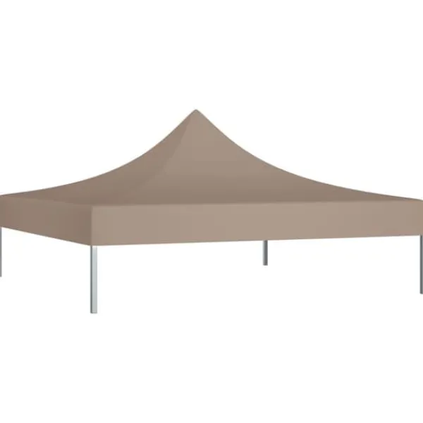 The Living Store tag til festtelt 3x3 m 270 g/m² gråbrun - Festtelte & havepavilloner – tage Telte & Lysthuse