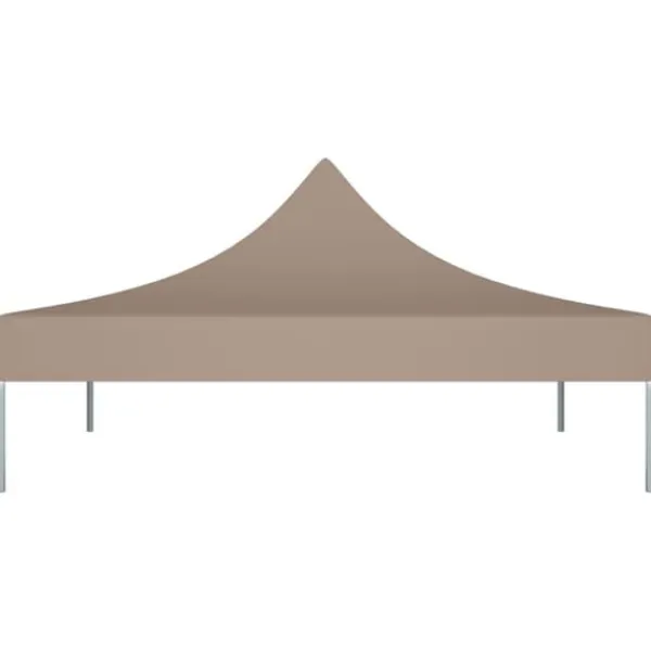 The Living Store tag til festtelt 3x3 m 270 g/m² gråbrun - Festtelte & havepavilloner – tage Telte & Lysthuse