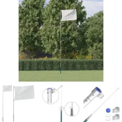 Flag & Vindposer^The Living Store teleskopflagstang 5,5 m aluminium sølvfarvet - Flag & vimpler