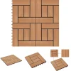 Havedekorationer^The Living Store terrassefliser 22 stk. 30 x 30 cm 2 m2 WPC teakfarve - Gulve