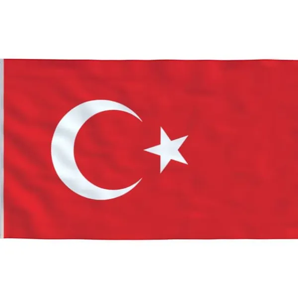 Best The Living Store Tyrkiet flag og flagstang 5,55 m aluminium - Flag & vimpler Flag & Vindposer