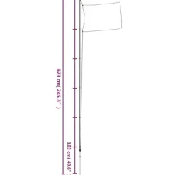 Flag & Vindposer^The Living Store Ukraine flag og flagstang 6,23 m aluminium - Flag & vimpler