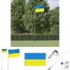 Best The Living Store Ukraine flag og flagstang 5,55 m aluminium - Flag & vimpler Flag & Vindposer