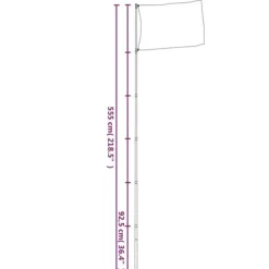 Best The Living Store Ukraine flag og flagstang 5,55 m aluminium - Flag & vimpler Flag & Vindposer