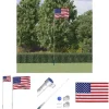 Flag & Vindposer^The Living Store USA flag og flagstang 5,55 m aluminium - Flag & vimpler