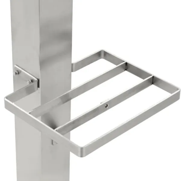 Springvand & Damme^The Living Store vandsøjle til haven 95 cm rustfrit stål firkantet - Vandingsartikler