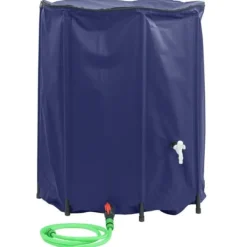 Regntønder^The Living Store vandtank med hane sammenfoldelig 1250 l PVC - Vandingsartikler