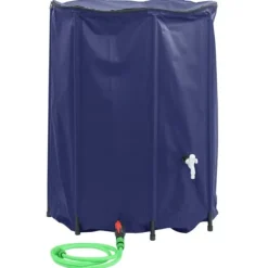 Regntønder^The Living Store vandtank med hane sammenfoldelig 1350 l PVC - Vandingsartikler