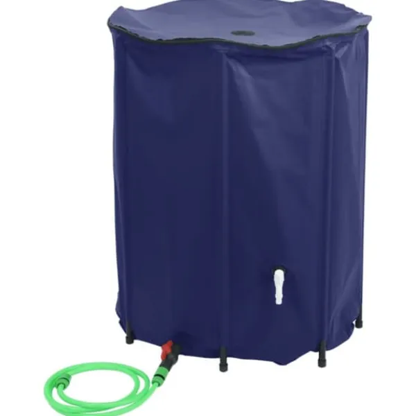 Regntønder^The Living Store vandtank med hane sammenfoldelig 1350 l PVC - Vandingsartikler