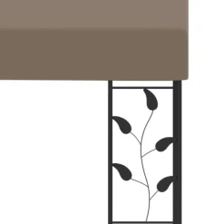 Telte & Lysthuse^The Living Store vægmonteret pavillon 6x3x2,5 m gråbrun - Festtelte & havepavilloner