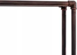 Outlet Tinos Bronze Metal Firewood Rack - Industrial Design, 178x178x25 cm, 17kg Tilbehør Til Brændeovne & Pejse