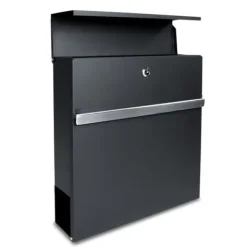 Discount Tofarvet postkasse, elegant, firkantet, med åbningsflap, avisholder Postkasser & Brevindkast