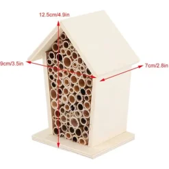 Til Fugle & Småvildt^Træ Insekt Bihus Træ Ly Redekasse til Udendørs Havedekoration