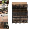 Sale Træ Interlocking Patio Dækfliser, 12x12 tommer, 36 PCS, Plade Tykkelse 8,66 mm, Maksimal Bæreevne 3T, Vandtæt Havedekorationer