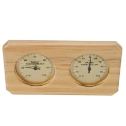 Sauna^Træ Sauna Termometer Hygrometer 2 i 1 Luftfugtighed Temperaturmåling Indendørs termometer Luftfugtighedsmåler til Hotel Sauna Room