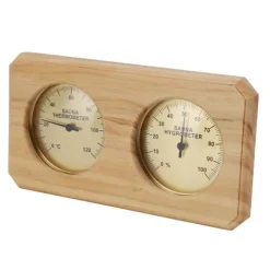 Sauna^Træ Sauna Termometer Hygrometer 2 i 1 Luftfugtighed Temperaturmåling Indendørs termometer Luftfugtighedsmåler til Hotel Sauna Room