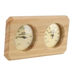Sauna^Træ Sauna Termometer Hygrometer 2 i 1 Luftfugtighed Temperaturmåling Indendørs termometer Luftfugtighedsmåler til Hotel Sauna Room
