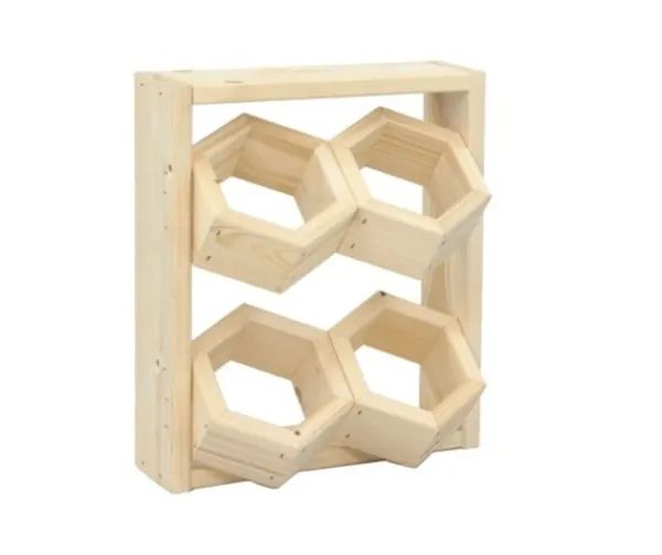 Plantestativer^Træ vertikale plantekasser RD-8/2x2 - Naturlig
