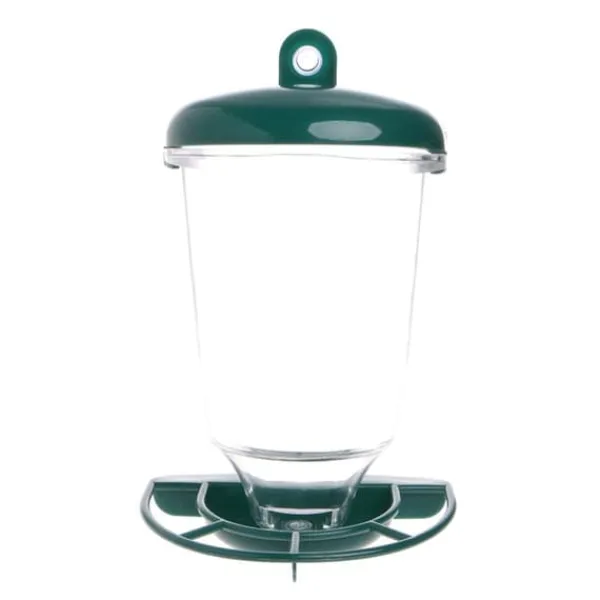 Clearance Transparent Fuglefoderautomat Automatisk Plastik Fuglefoderautomat med Sugekopper Til Fugle & Småvildt