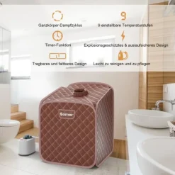 Discount Transportabel dampsauna spa, 85x84x106 cm, Sort Sauna