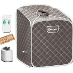 Sauna^Transportabel Dampsauna Spa, 85x84x106 cm, Sort