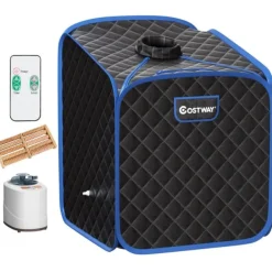 Sauna^Transportabel Dampsauna Spa, 85x84x106 cm, Sort