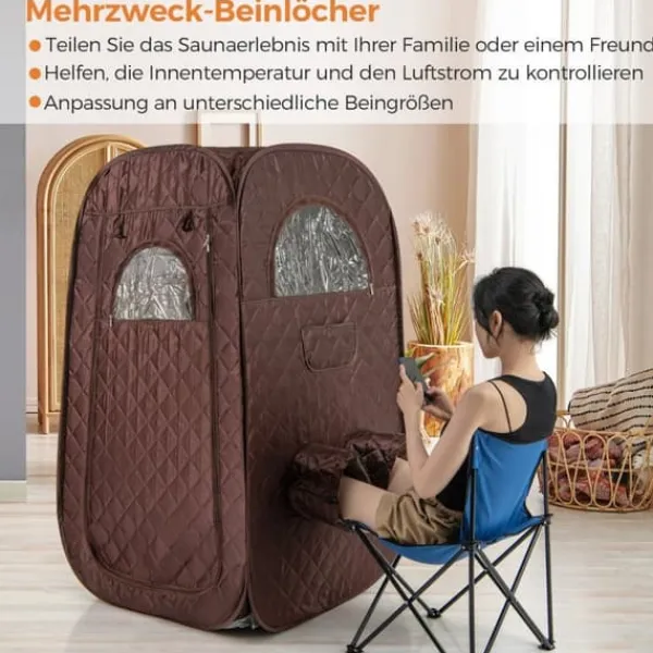 Best Transportabel dampsauna, 89x89x149 cm, Brun Sauna
