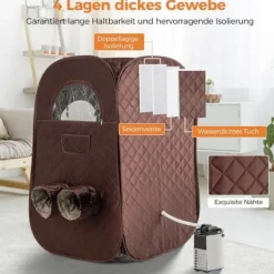 Best Transportabel dampsauna, 89x89x149 cm, Brun Sauna