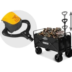 Hot Transportvogn, foldbar 100l HM-512 Haveværktøj