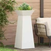 Trapezoidal Plantekasse i Stål - Moderne Design | Farve: Hvid | Størrelse: 40x40x100 cm Plantestativer