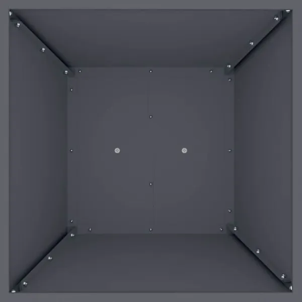 Trapezoidal Søjle Plantekasse i Stål | Farve: Antracit | Størrelse: 40 x 40 x 100 cm Plantestativer