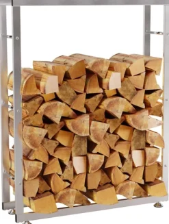 Clearance Træbestilling af rustfrit stål - Boliger - Bæredygtigt design til interiør Tilbehør Til Brændeovne & Pejse