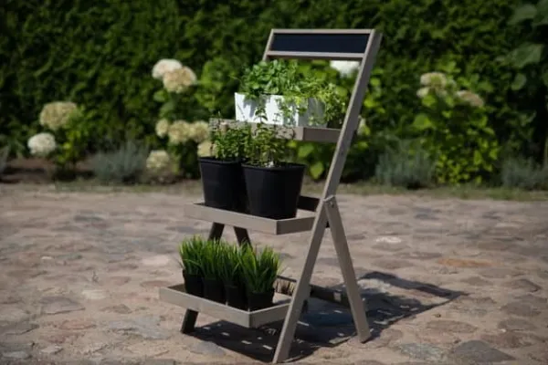 Best Træblomsterreol /100x52x52 cm/ Finish Grå Plantestativer