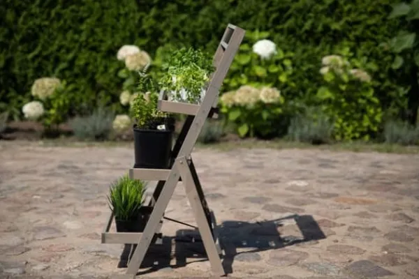 Best Træblomsterreol /100x52x52 cm/ Finish Grå Plantestativer