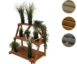 Discount Træblomsterstativ 90x85x67 cm - RP/ 3-niveau/ Brun Plantestativer