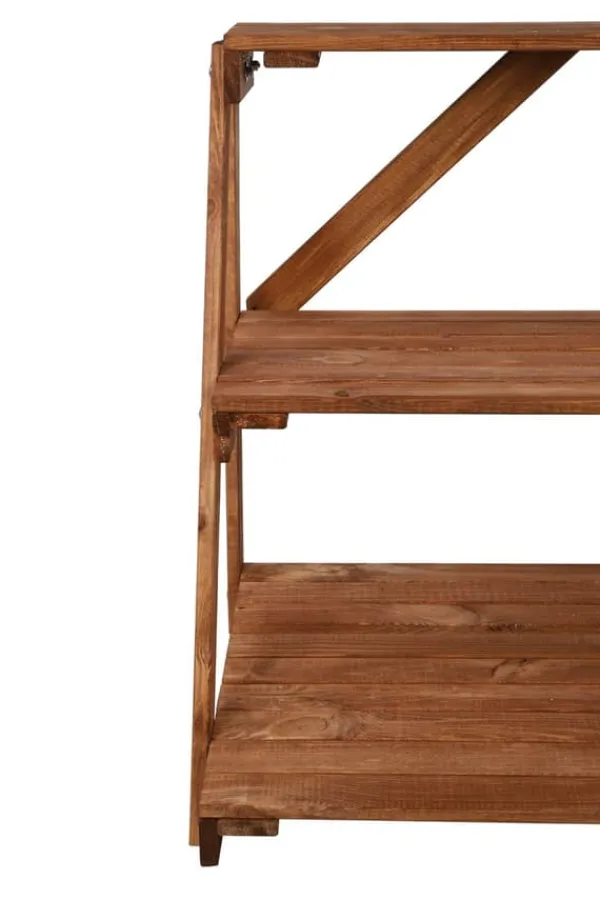 Discount Træblomsterstativ 90x85x67 cm - RP/ 3-niveau/ Brun Plantestativer