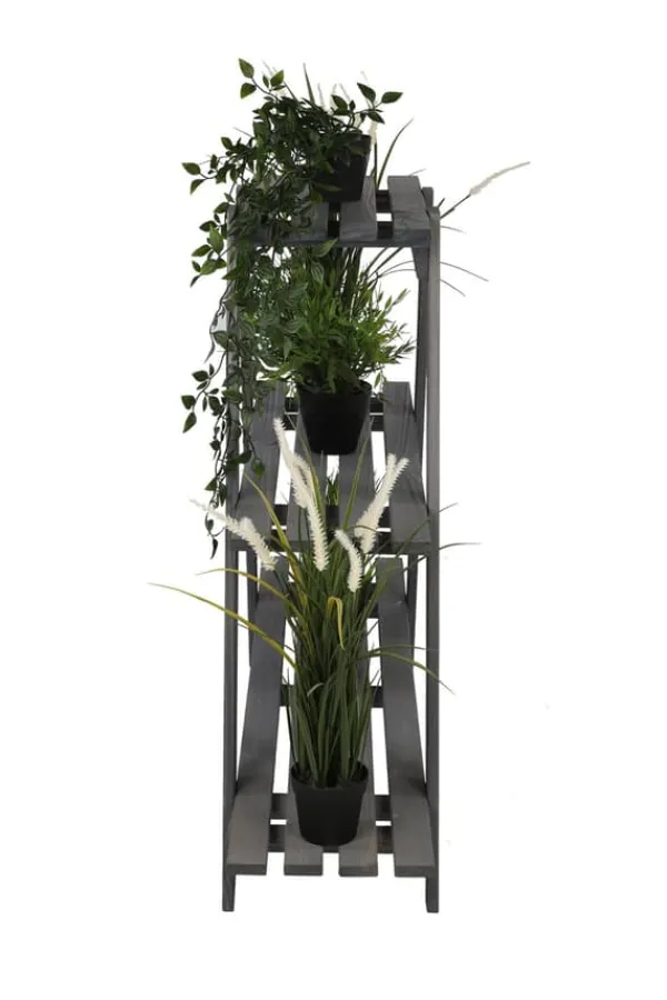Plantestativer^Træblomsterstativ 79x101x26 cm - RP/ 3-niveau/ Grå
